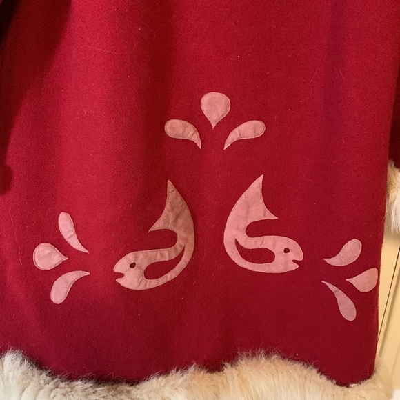 Unique Custom Made Wool Fur Lined MIDI Coat - Picture 3 of 12